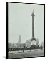Nelsons Column with National Service Recruitment Poster, London, 1939-null-Framed Stretched Canvas