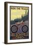 Nelsonville, Ohio - Ride the Trails-Lantern Press-Framed Art Print