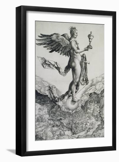 Nemesis (Das große Glück). Um 1501-Albrecht Durer-Framed Giclee Print