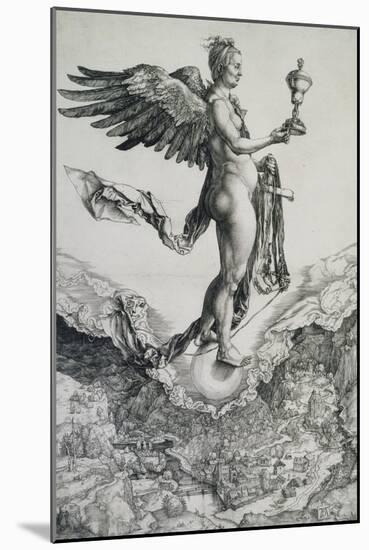 Nemesis (Das große Glück). Um 1501-Albrecht Durer-Mounted Giclee Print