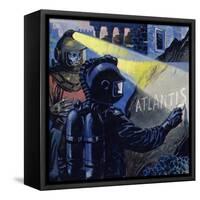 Nemo Wrote Atlantis in Chalk Stone-null-Framed Stretched Canvas