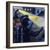 Nemo Wrote Atlantis in Chalk Stone-null-Framed Giclee Print