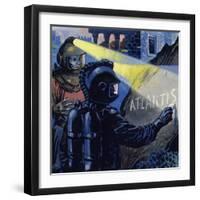 Nemo Wrote Atlantis in Chalk Stone-null-Framed Giclee Print