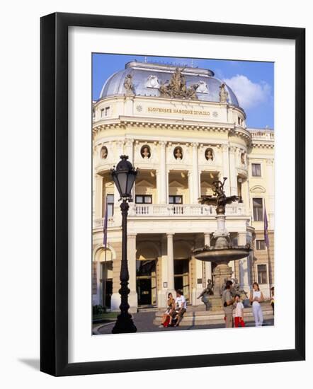 Neo-Baroque Slovak National Theatre, Now Major Opera and Ballet Venue, Bratislava, Slovakia-Richard Nebesky-Framed Photographic Print