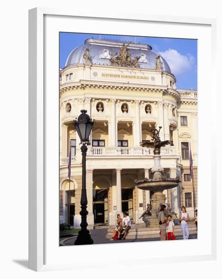Neo-Baroque Slovak National Theatre, Now Major Opera and Ballet Venue, Bratislava, Slovakia-Richard Nebesky-Framed Photographic Print