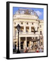 Neo-Baroque Slovak National Theatre, Now Major Opera and Ballet Venue, Bratislava, Slovakia-Richard Nebesky-Framed Photographic Print