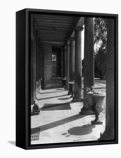 Neo Classical Colonnade-null-Framed Stretched Canvas