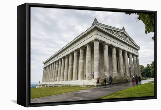 Neo-Classical Walhalla Hall of Fame on the Danube. Bavaria, Germany-Michael Runkel-Framed Stretched Canvas