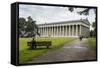 Neo-Classical Walhalla Hall of Fame on the Danube. Bavaria, Germany-Michael Runkel-Framed Stretched Canvas