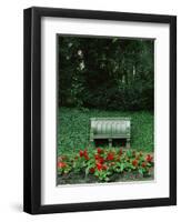 Neo-Gothic Bench in the Park of Babelsberg Palace, Potsdam-Karl Friedrich Schinkel-Framed Giclee Print