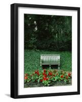 Neo-Gothic Bench in the Park of Babelsberg Palace, Potsdam-Karl Friedrich Schinkel-Framed Giclee Print