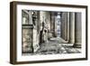 Neoclassical columns and colonnade at the front of St George's Hall, Liverpool, Merseyside, England-Panoramic Images-Framed Photographic Print