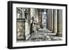 Neoclassical columns and colonnade at the front of St George's Hall, Liverpool, Merseyside, England-Panoramic Images-Framed Photographic Print