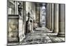 Neoclassical columns and colonnade at the front of St George's Hall, Liverpool, Merseyside, England-Panoramic Images-Mounted Photographic Print