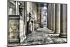 Neoclassical columns and colonnade at the front of St George's Hall, Liverpool, Merseyside, England-Panoramic Images-Mounted Photographic Print