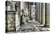 Neoclassical columns and colonnade at the front of St George's Hall, Liverpool, Merseyside, England-Panoramic Images-Stretched Canvas