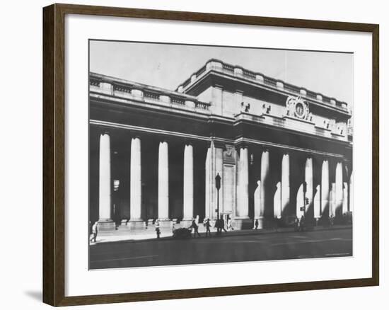 Neoclassical Exterior of Penn Station, Soon to Be Demolished-Walker Evans-Framed Photographic Print