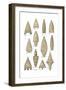 Neolithic and Bronze Age Arrowheads, Artwork-Science Source-Framed Giclee Print