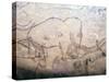 Neolithic cave-painting of mammoth and ibexes. Artist: Unknown-Unknown-Stretched Canvas