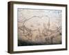 Neolithic cave-painting of mammoth and ibexes. Artist: Unknown-Unknown-Framed Giclee Print