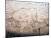 Neolithic cave-painting of mammoth and ibexes. Artist: Unknown-Unknown-Mounted Giclee Print