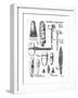 Neolithic Implements of Stone, Flint and Horn, C1890-null-Framed Giclee Print