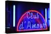 Neon Advertisement 'Club D'Amour', Erotic Club, Red-Light District, Reeperbahn, Hamburg, Germany-Axel Schmies-Stretched Canvas