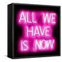 Neon All We Have Is Now PB-Hailey Carr-Framed Stretched Canvas