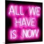 Neon All We Have Is Now PB-Hailey Carr-Mounted Art Print