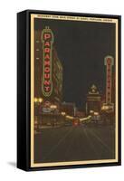 Neon at Night, Portland, Oregon-null-Framed Stretched Canvas