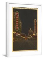 Neon at Night, Portland, Oregon-null-Framed Art Print