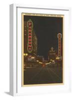 Neon at Night, Portland, Oregon-null-Framed Art Print