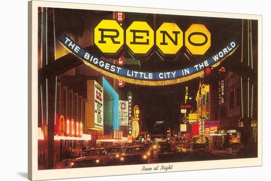 Neon at Night, Reno, Nevada-null-Stretched Canvas