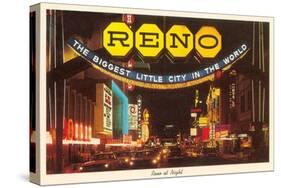 Neon at Night, Reno, Nevada-null-Stretched Canvas