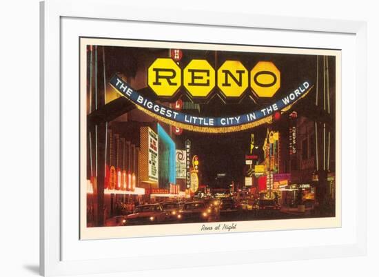 Neon at Night, Reno, Nevada-null-Framed Premium Giclee Print