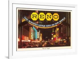 Neon at Night, Reno, Nevada-null-Framed Premium Giclee Print