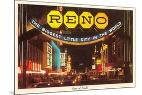 Neon at Night, Reno, Nevada-null-Mounted Premium Giclee Print