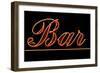 Neon Bar Sign-Mr Doomits-Framed Art Print