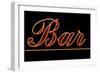 Neon Bar Sign-Mr Doomits-Framed Art Print