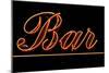 Neon Bar Sign-Mr Doomits-Mounted Art Print