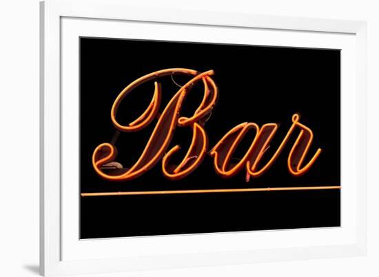 Neon Bar Sign-Mr Doomits-Framed Art Print