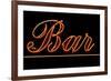 Neon Bar Sign-Mr Doomits-Framed Art Print