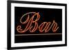 Neon Bar Sign-Mr Doomits-Framed Art Print