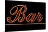 Neon Bar Sign-Mr Doomits-Mounted Art Print