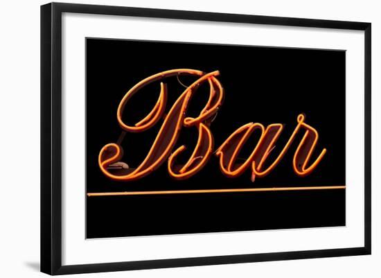 Neon Bar Sign-Mr Doomits-Framed Art Print