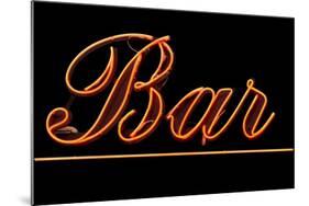 Neon Bar Sign-Mr Doomits-Mounted Art Print