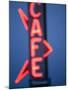 Neon Cafe Sign at Dusk, Arco, Idaho, Usa-Paul Souders-Mounted Photographic Print
