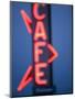 Neon Cafe Sign at Dusk, Arco, Idaho, Usa-Paul Souders-Mounted Premium Photographic Print