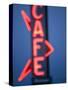 Neon Cafe Sign at Dusk, Arco, Idaho, Usa-Paul Souders-Stretched Canvas