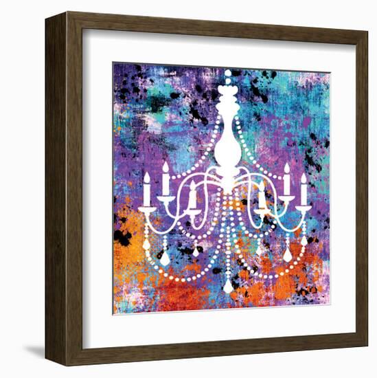 Neon Chandelier II-Miranda York-Framed Art Print